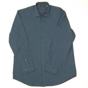 Greg Norman Plaid Button Front Long Sleeve Shirt XL Performance Stretch